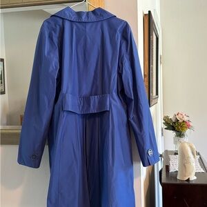 London Fog Blue Single-Breasted Rain Coat